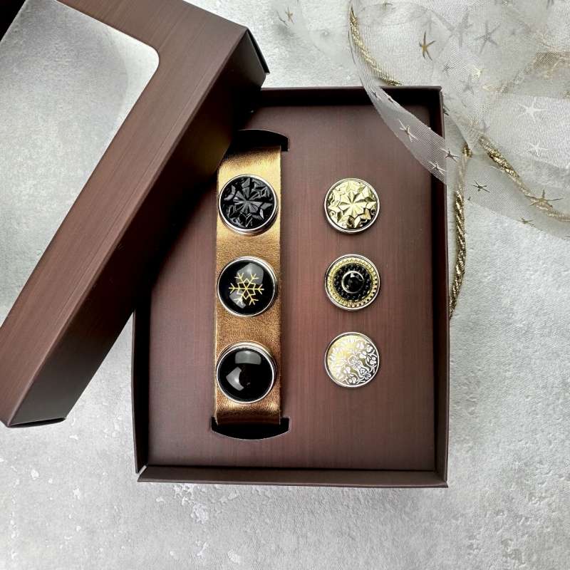 ZESTAW 81a Bransoletka miedziana i 6 klików