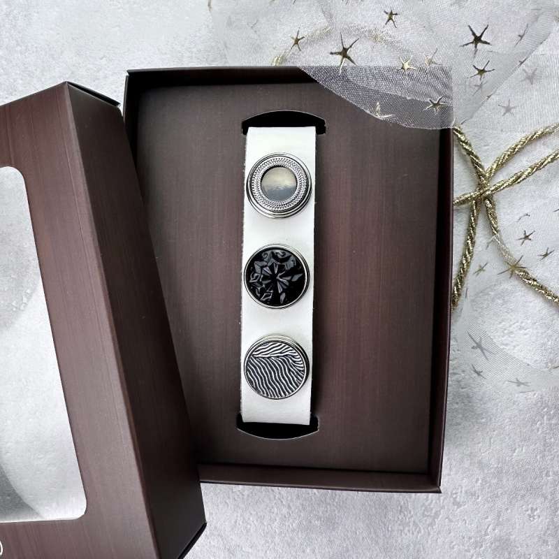 ZESTAW 91 bransoletka biała i 3 kliki