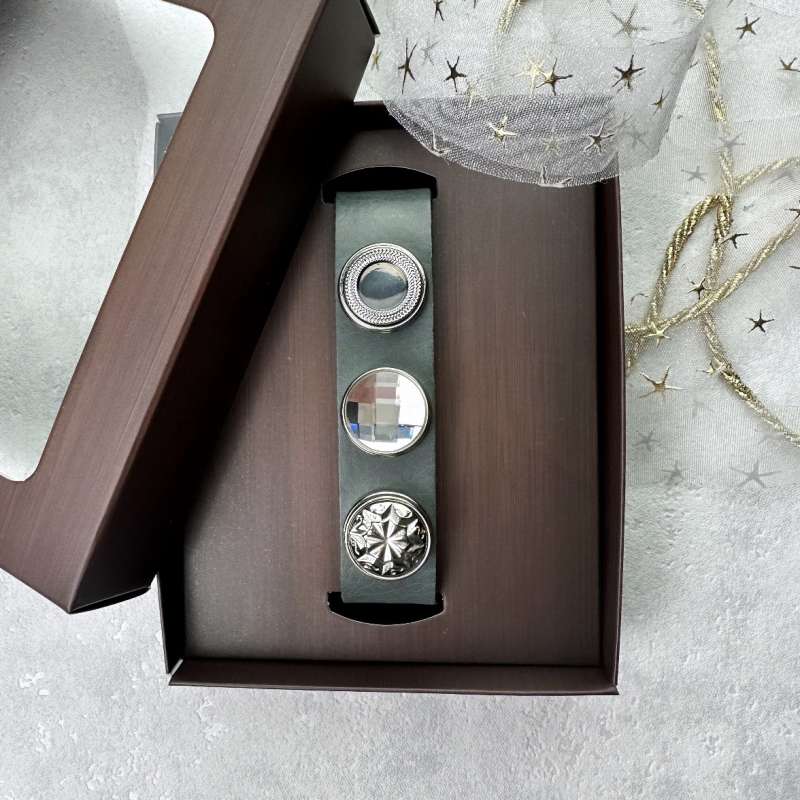 ZESTAW 96 bransoletka szara i 3 kliki