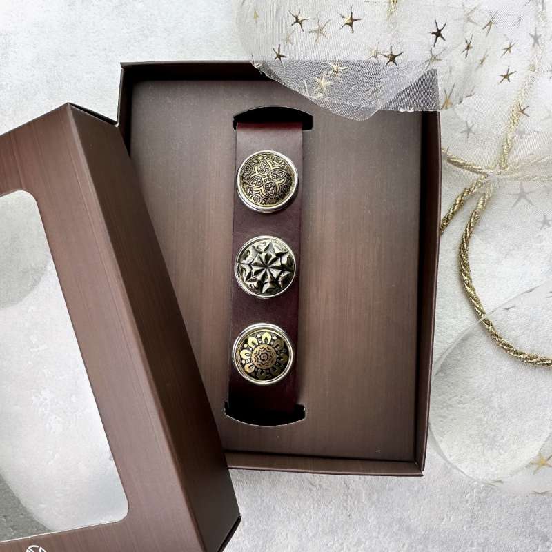 ZESTAW 97 bransoletka bordowa i 3 kliki