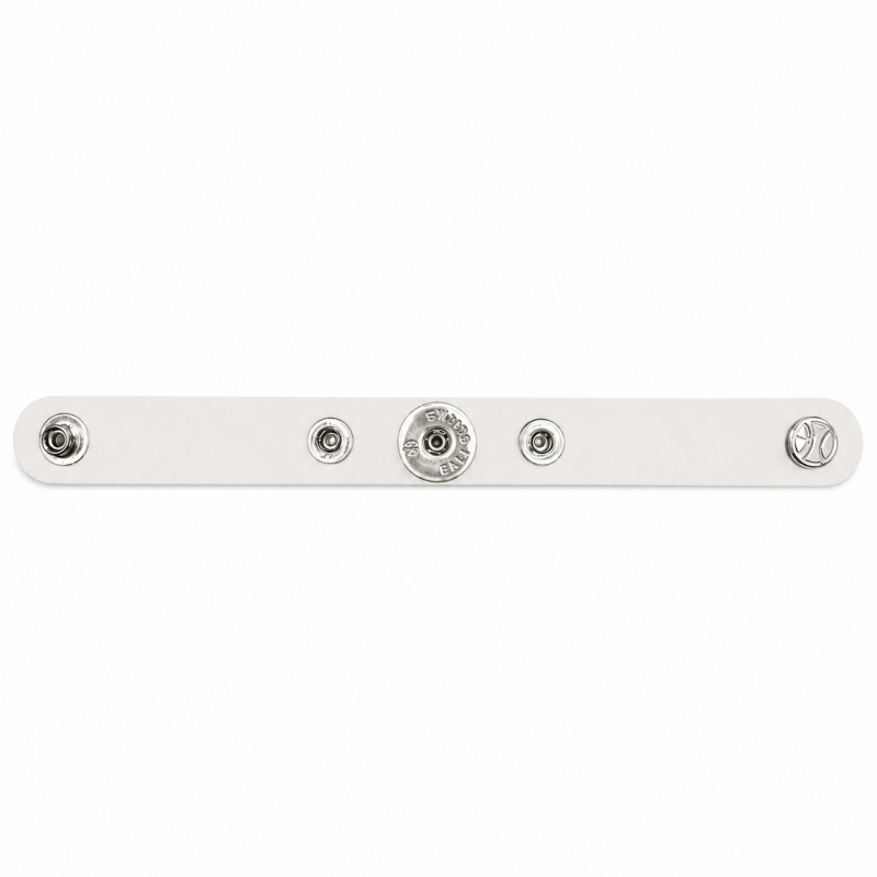 BRANSOLETKA BIAŁA GŁADKA MIX!